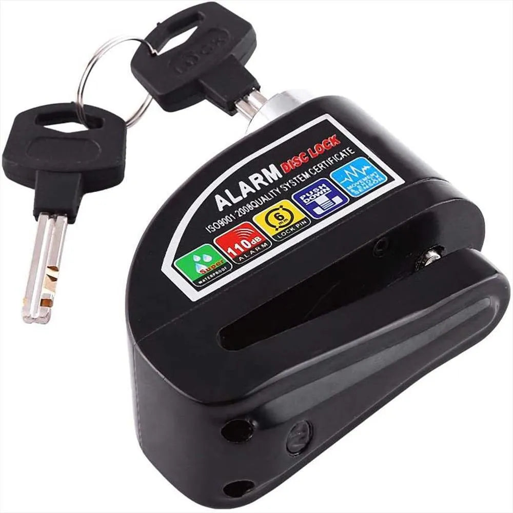 Candado Para Disco de Moto con Alarma 110dB Antirrobo – Seguridad Máxima para Motocicletas